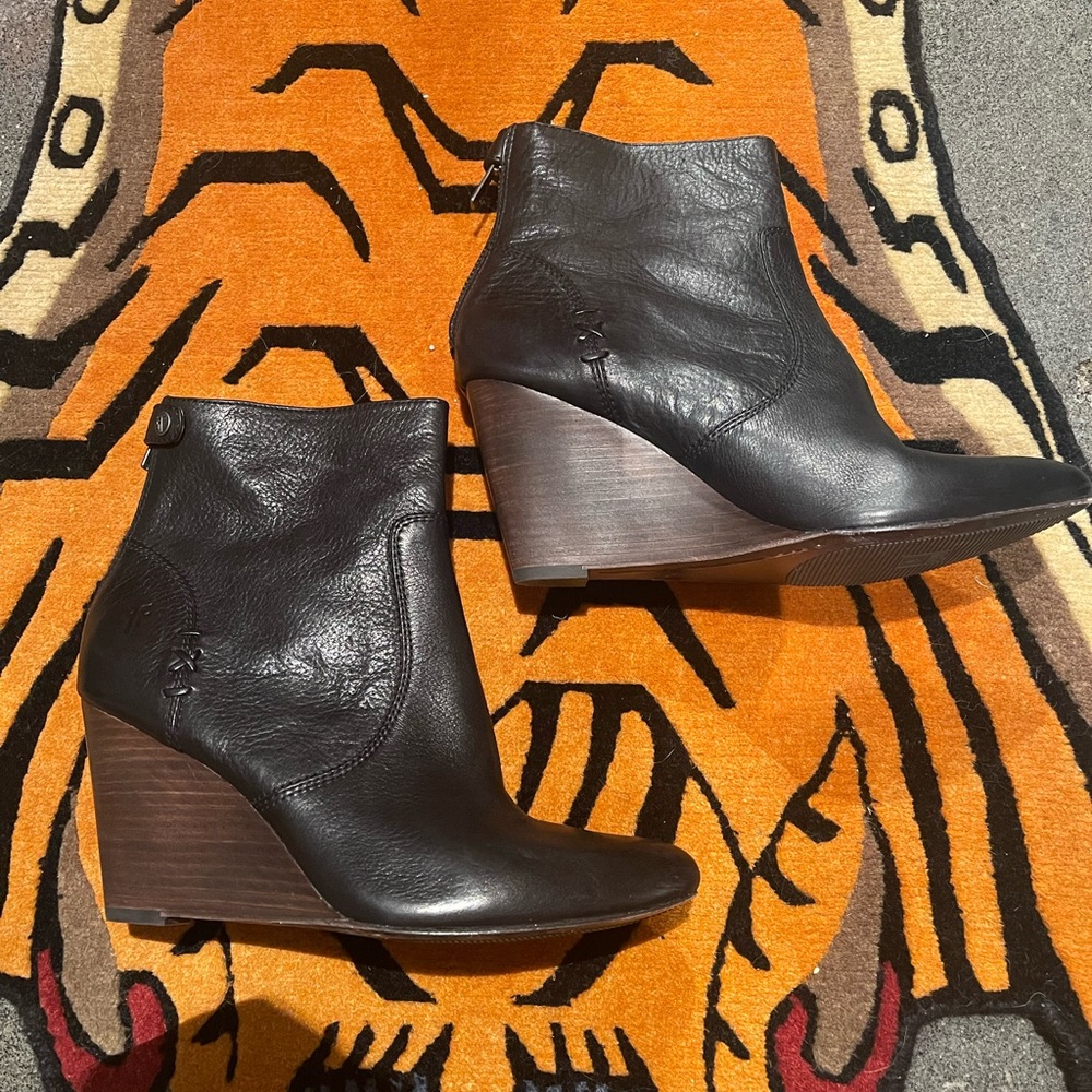 Frye wedge heel booties size 8M